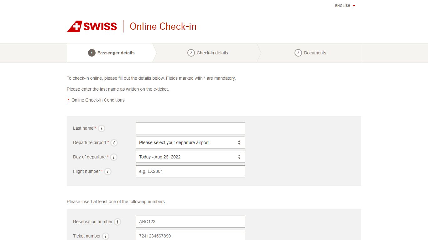 Online Check-in